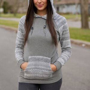 Empyre Surplus Company Hooded Sweatshirt Womens Size Small Gray